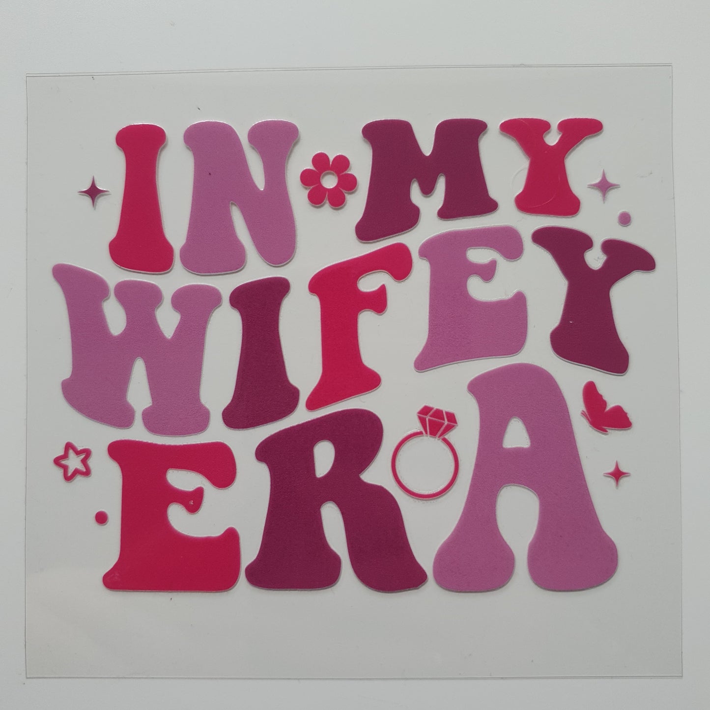 Wifey Era UV DTF Decal 10cm×8cm - Wraps and Blanks