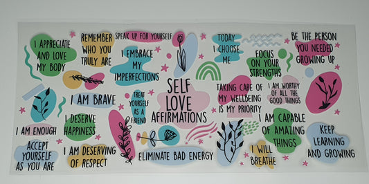 16 Oz Libbey Can Self Love Affirmations print - Wraps and Blanks