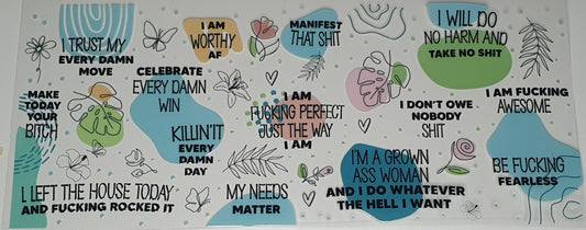 16oz Libbey Can 'I am F*cking Perfect' print - Wraps and Blanks