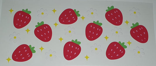 16oz Libbey can Strawberry print - Wraps and Blanks