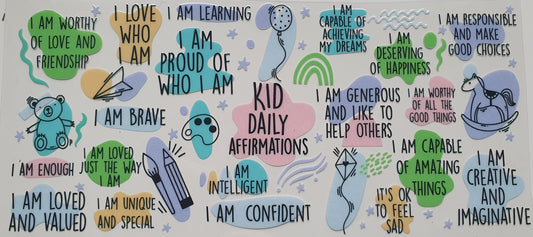 16 Oz Libbey Can Kid Daily Affirmations - Wraps and Blanks