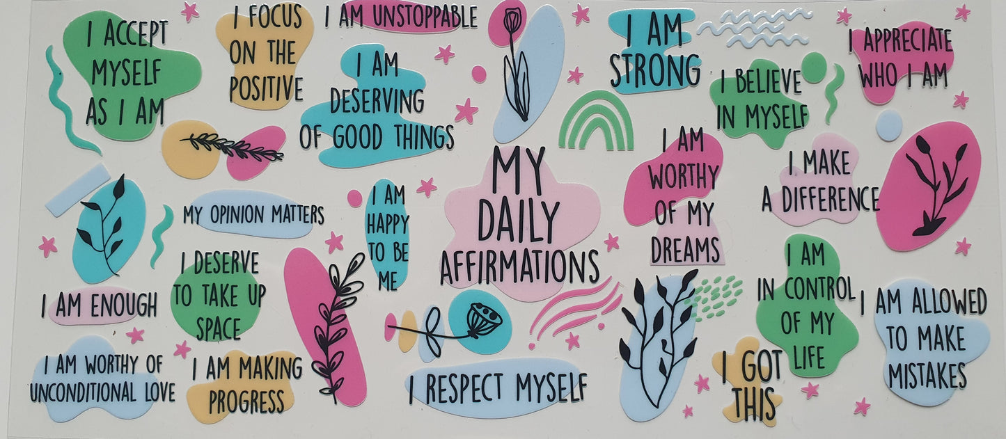 16 Oz Libbey Can My Daily Affirmations - Wraps and Blanks