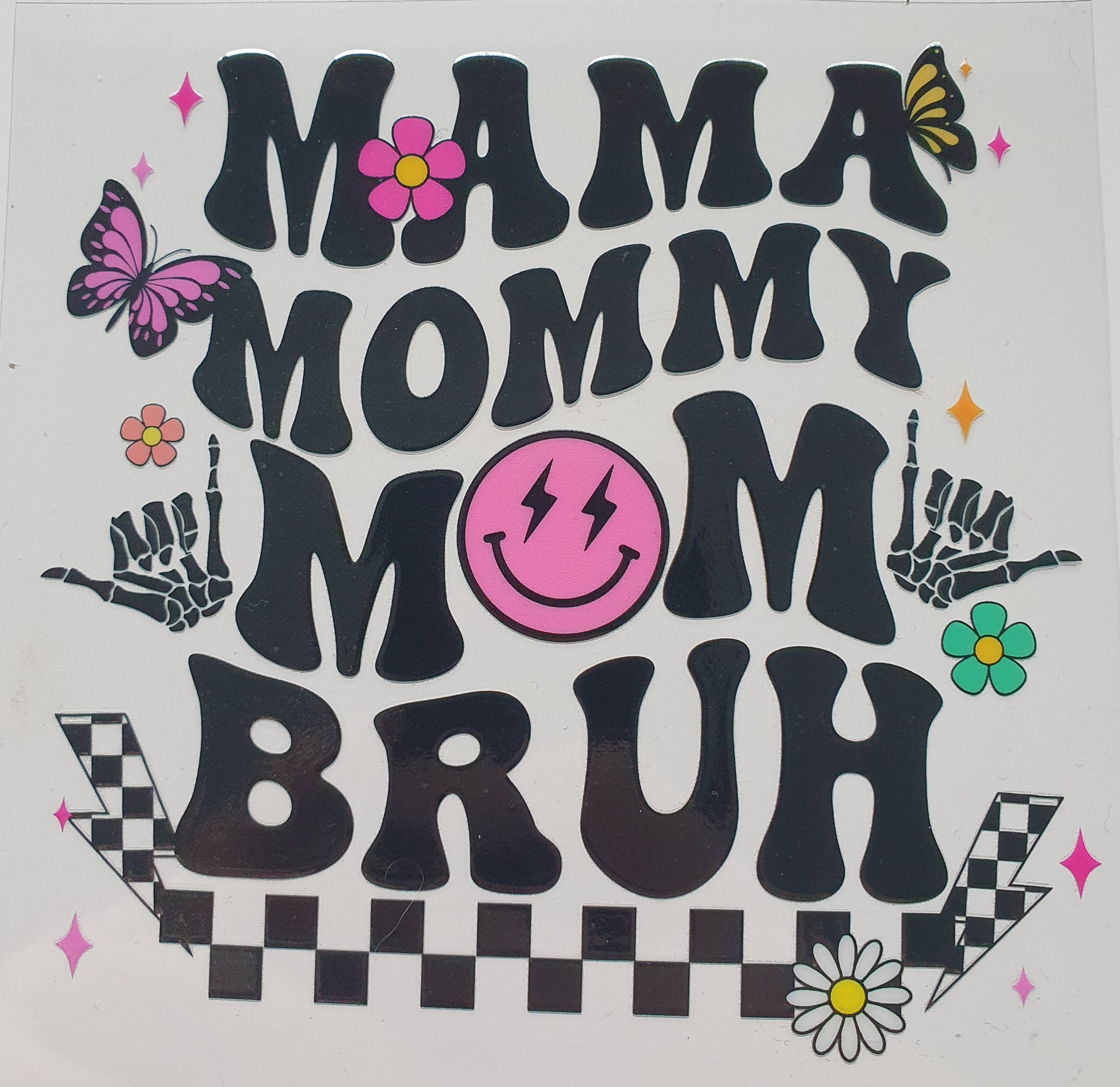 Mama UV DTF Decal 12cm×12cm - Wraps and Blanks