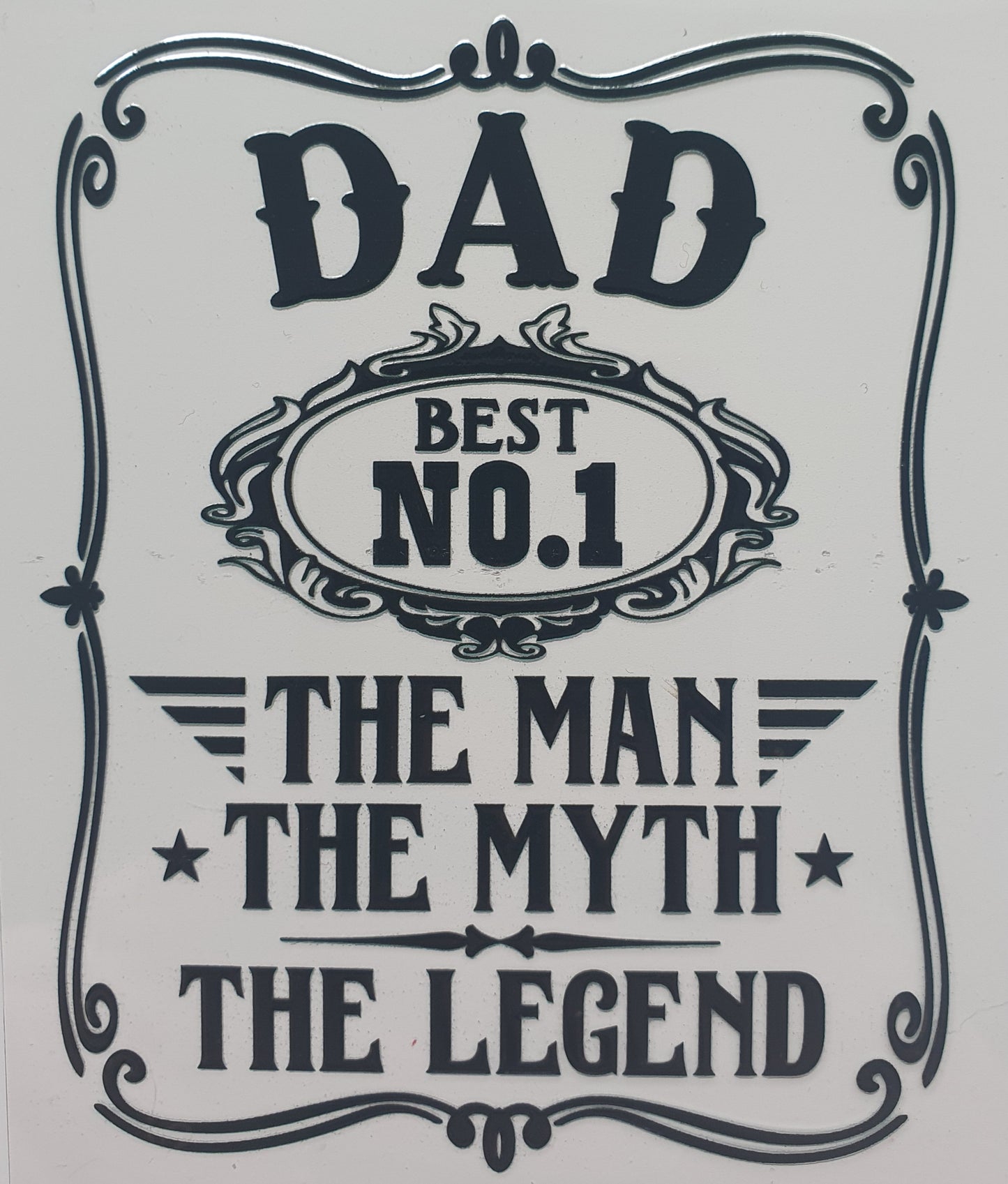 Best Dad UV DTF Decal 10cm×8cm - Wraps and Blanks