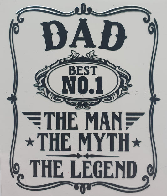 Best Dad UV DTF Decal 10cm×8cm - Wraps and Blanks