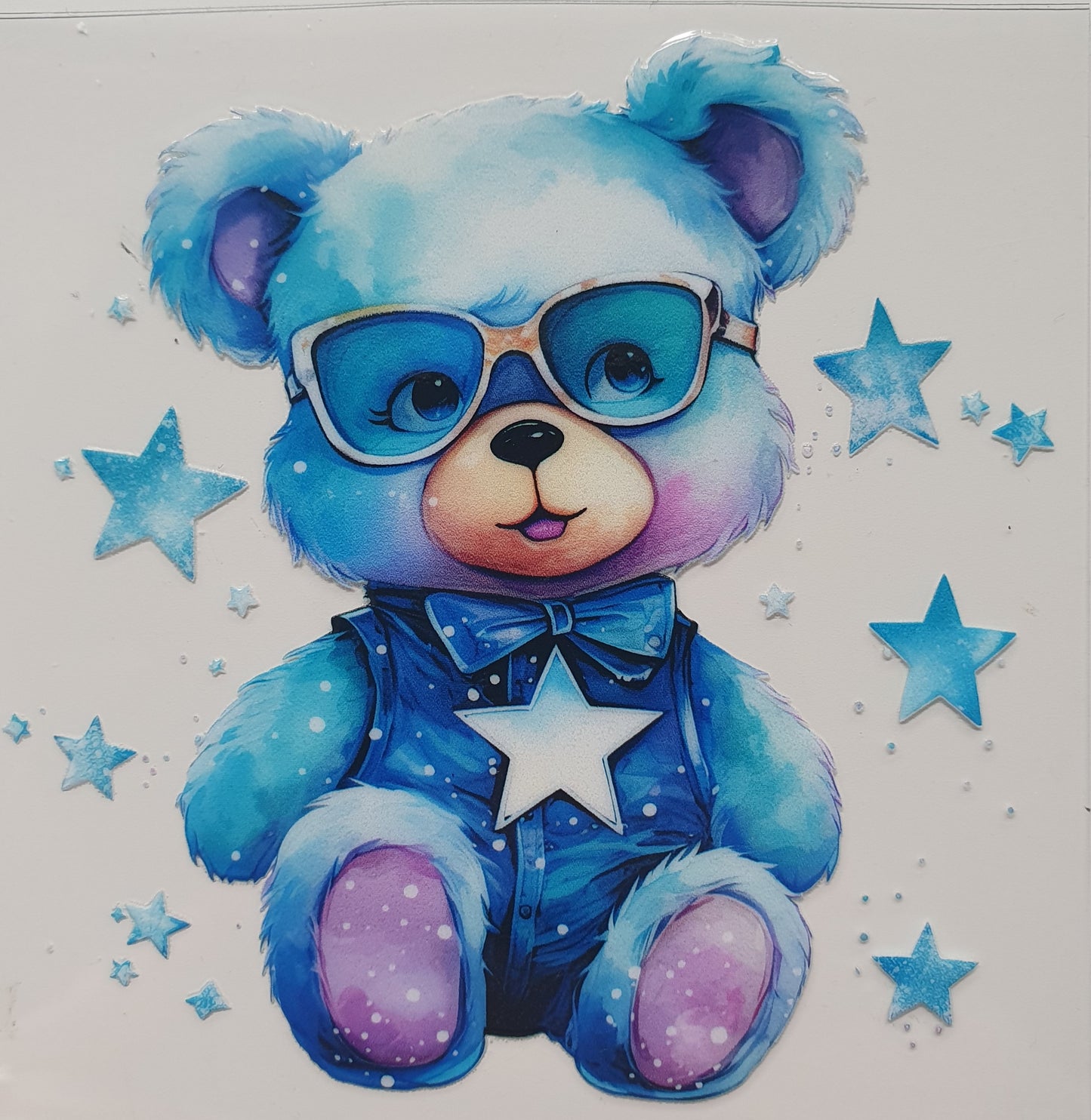 Cool Bear 1 UV DTF Decal 8cm×8cm - Wraps and Blanks