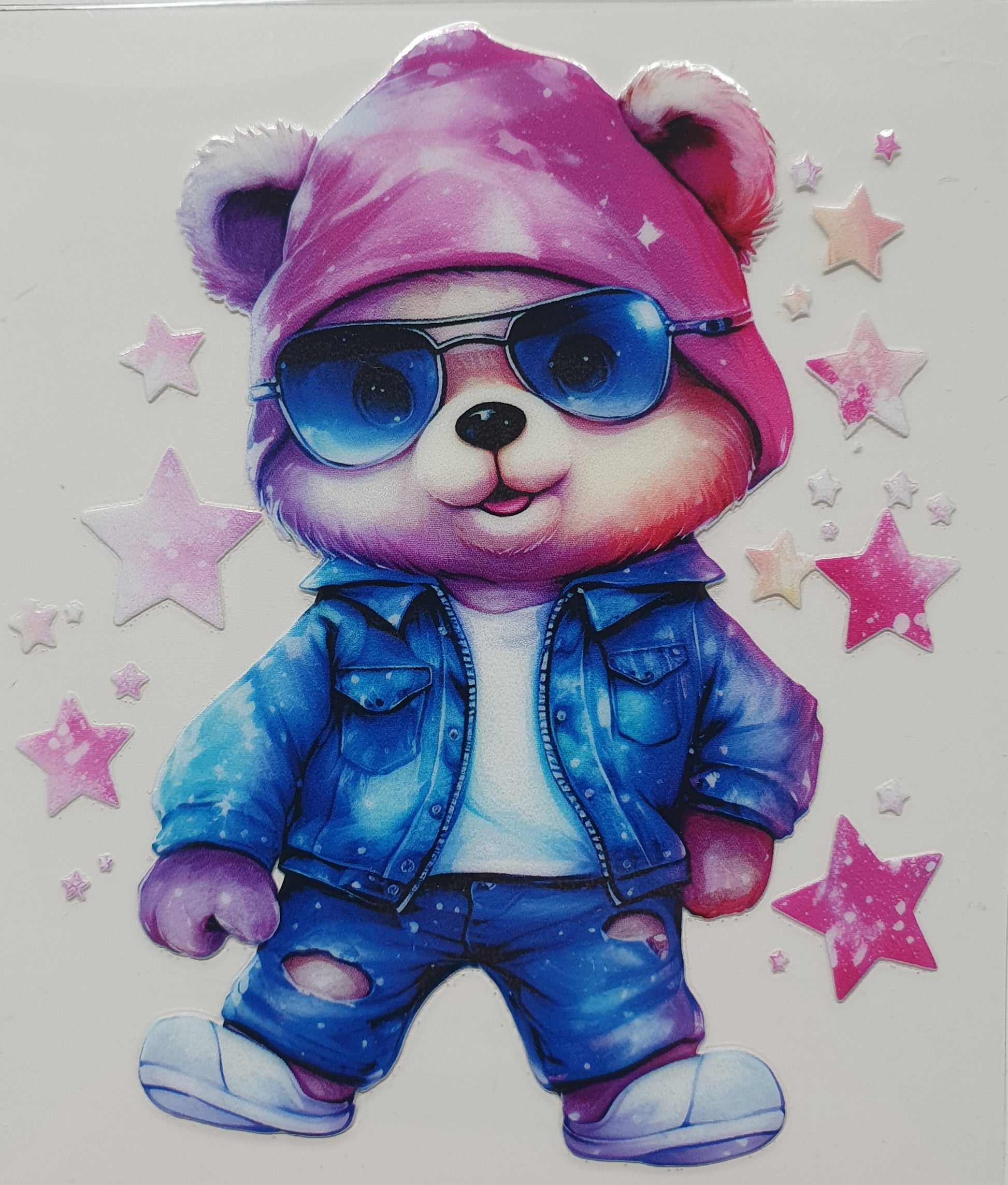 Cool Bear 5 UV DTF Decal 8cm×8cm - Wraps and Blanks