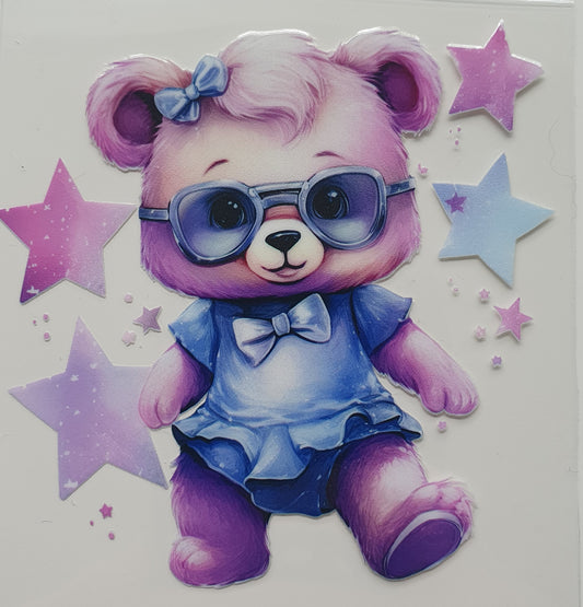 Cool Bear 6 UV DTF Decal 8cm×8cm - Wraps and Blanks