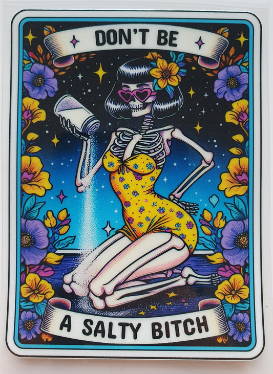 Don't be salty Tarot Card  UV DTF Decal 10cm - Wraps and Blanks