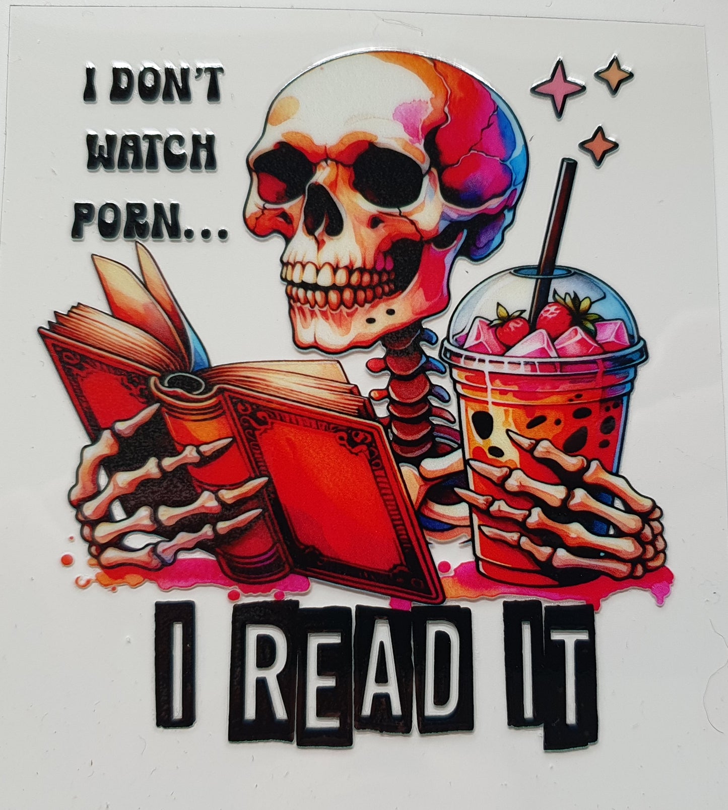 I don't watch UV DTF Decal 10cm - Wraps and Blanks