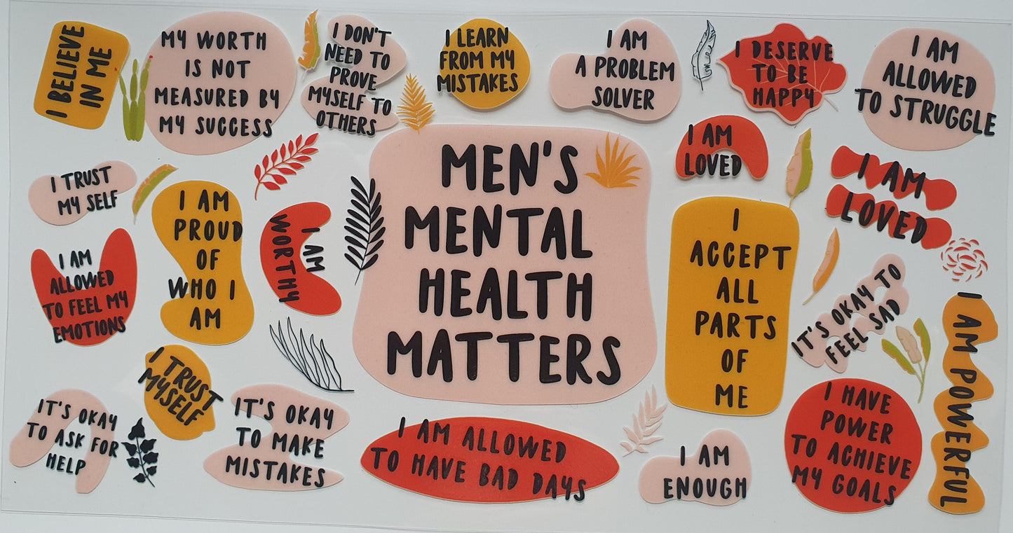 16 Oz Libbey Can Men's Mental health matters - Wraps and Blanks