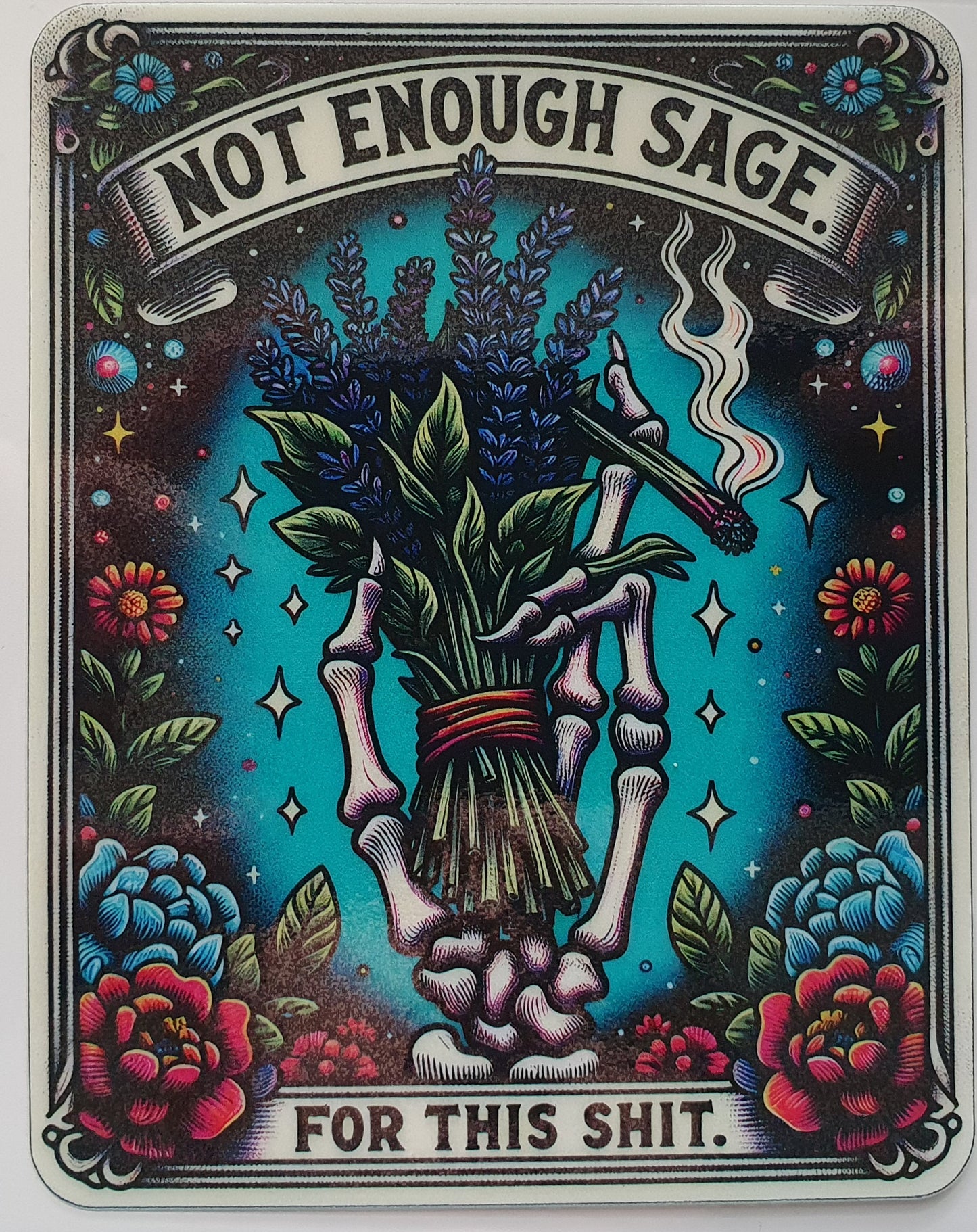 Not Enough Sage for this Tarot Card  UV DTF Decal 10cm - Wraps and Blanks