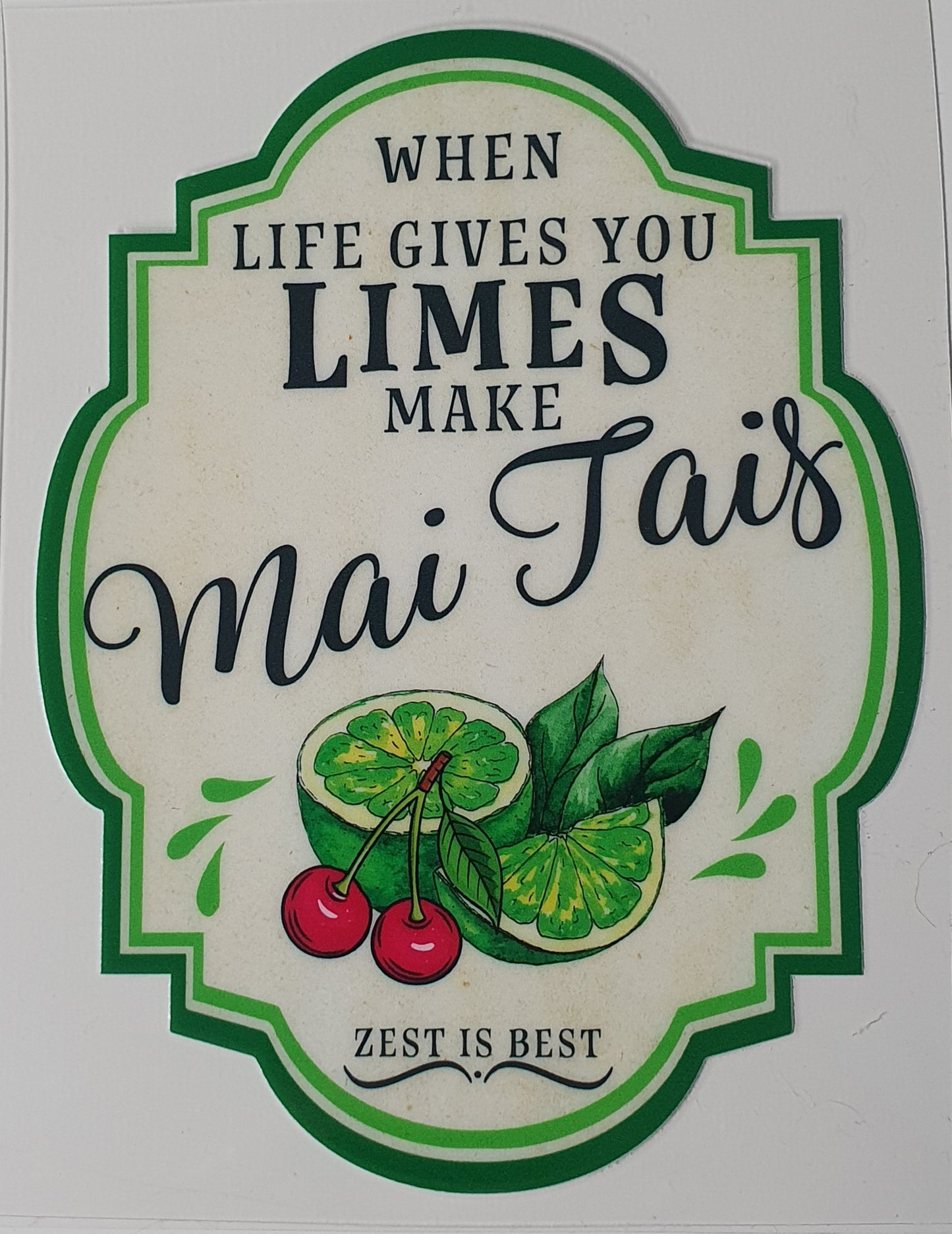 Mai Tais UV DTF Decal 12cm - Wraps and Blanks