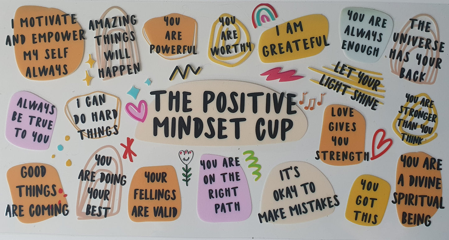 16 Oz Libbey Can The positive mindset cup - Wraps and Blanks