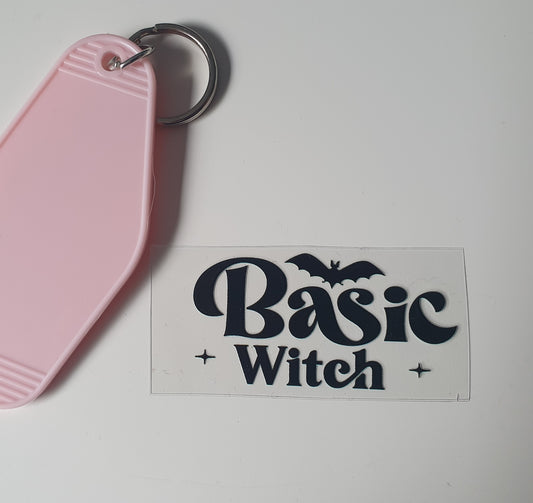 Basic witch Motel Keyring UV DTF  print