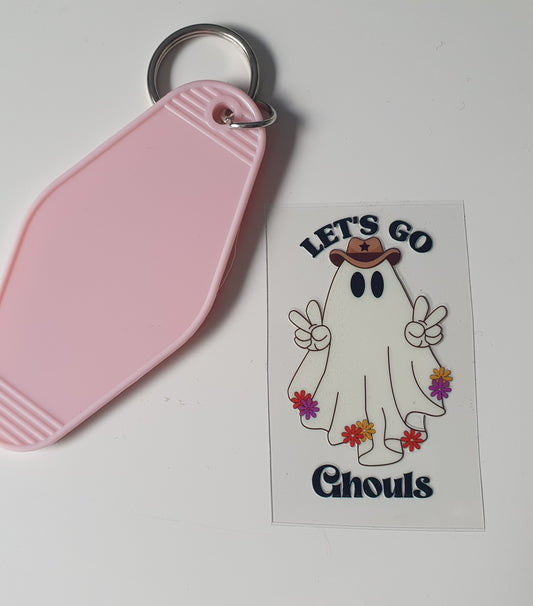 Let's go Ghouls Motel Keyring UV DTF  print