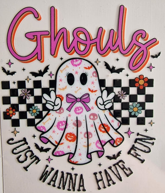 Ghouls just wanna have fun UV DTF Decal 8cm