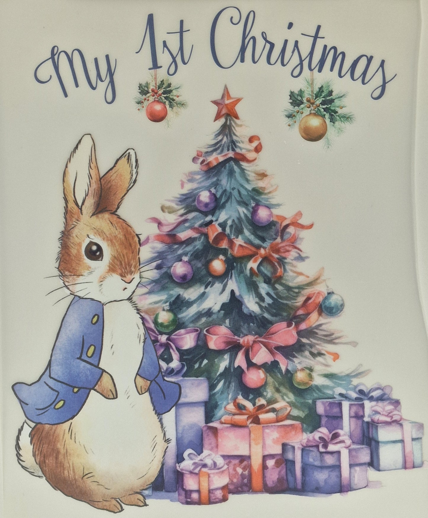 My first Christmas bunny DTF print