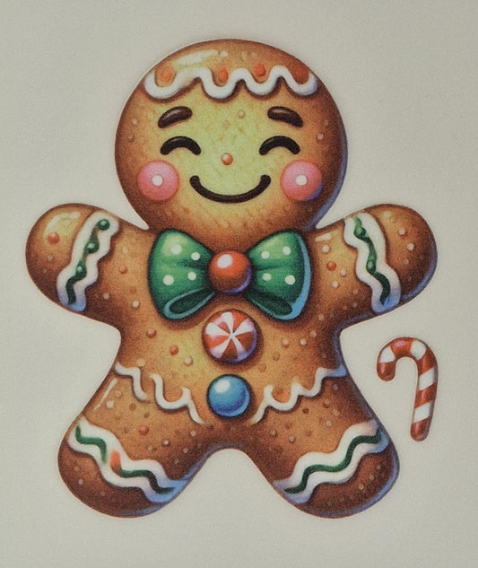 Gingerbread man DTF print