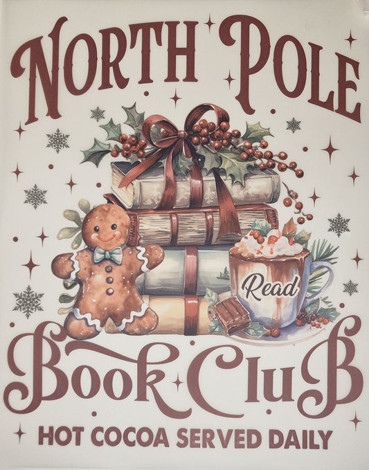 North Pole Book club DTF print