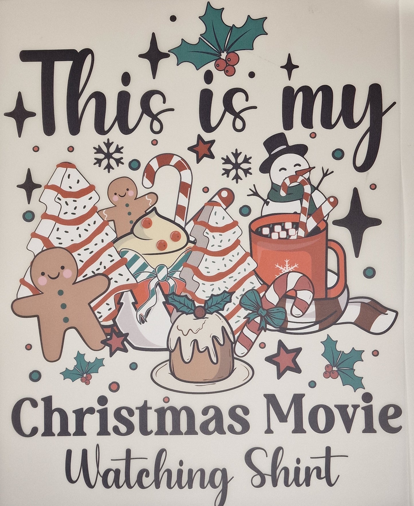 Christmas movie shirt DTF print