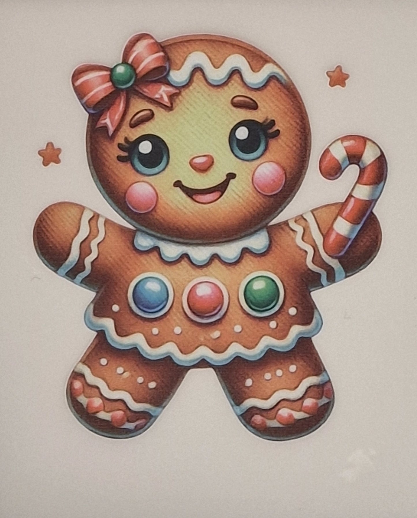 Gingerbread girl DTF print