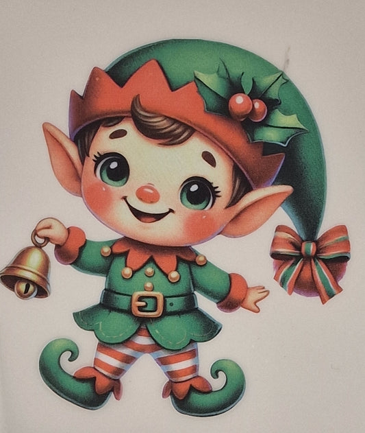 Elf with bell DTF print