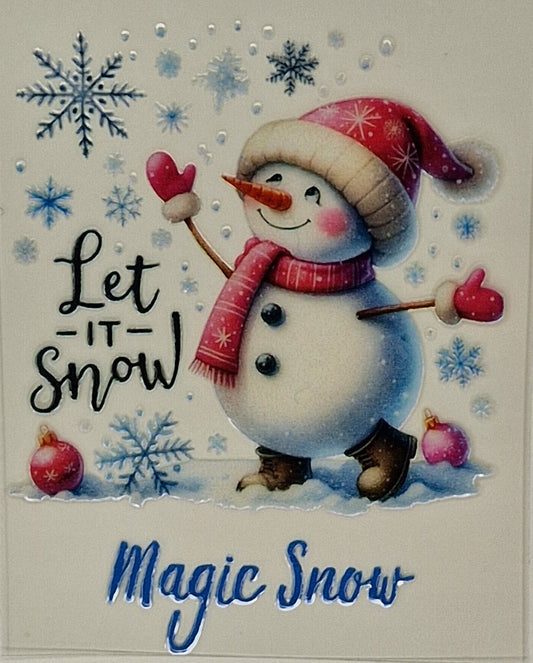 5cm Magic Snow UV DTF decal