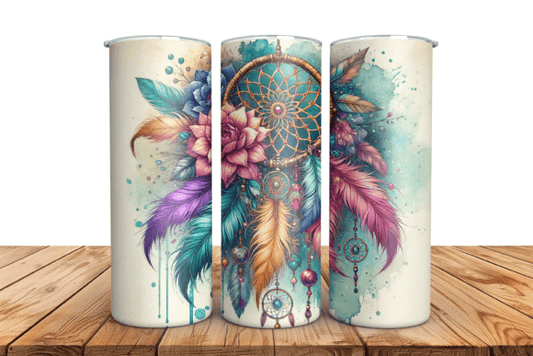 Boho Dreamcatcher 20 oz tumbler sublimation print