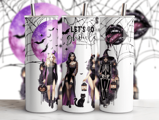 Lets go ghouls 20 oz tumbler sublimation print