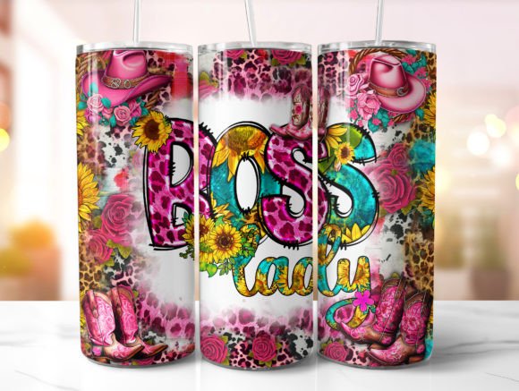 Boss Lady 20 oz tumbler sublimation print