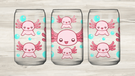 16 Oz Libbey Cute axolotl UVDTF