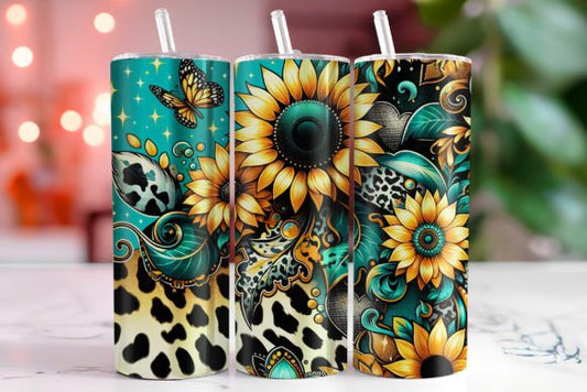 Sunflowers 20 oz tumbler sublimation print