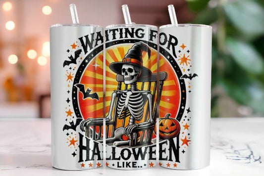 Waiting for Halloween 20 oz tumbler sublimation print