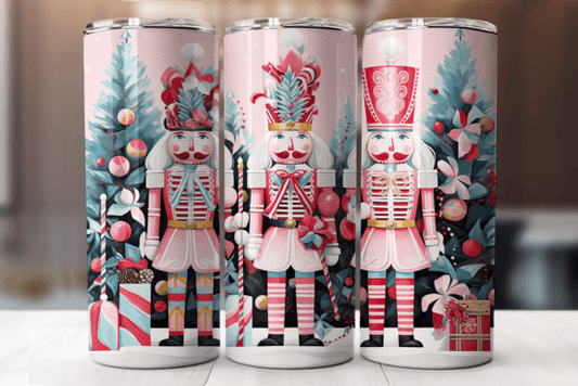 Pink Nutcracker 20 oz tumbler sublimation print