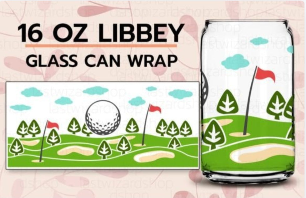 16 Oz Libbey Can Wrap Golf