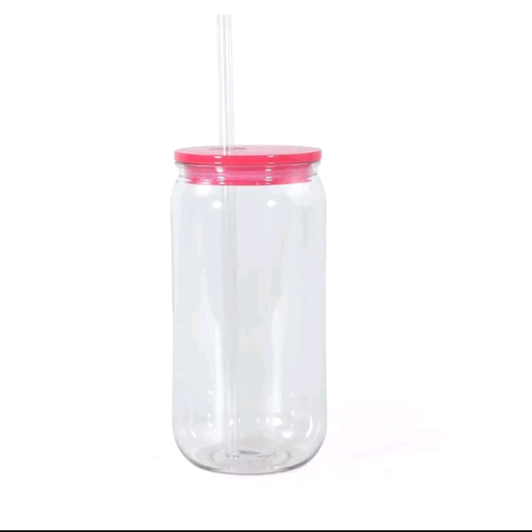 16oz acrylic libbey shape can coloured lids