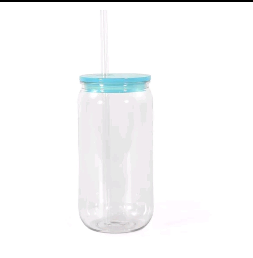 16oz acrylic libbey shape can coloured lids