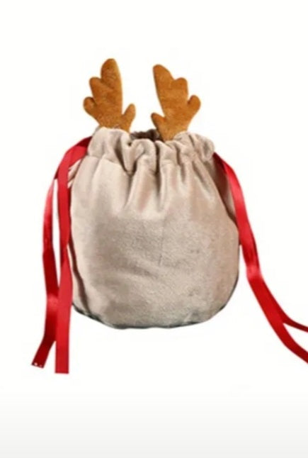 Reindeer ears drawstring bag small