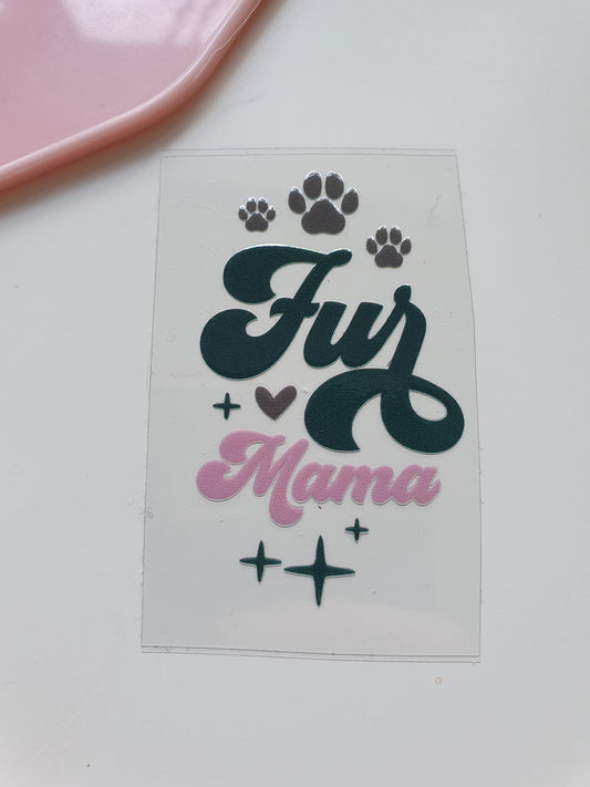 Fur mama Motel Keyring UV DTF  print - Wraps and Blanks