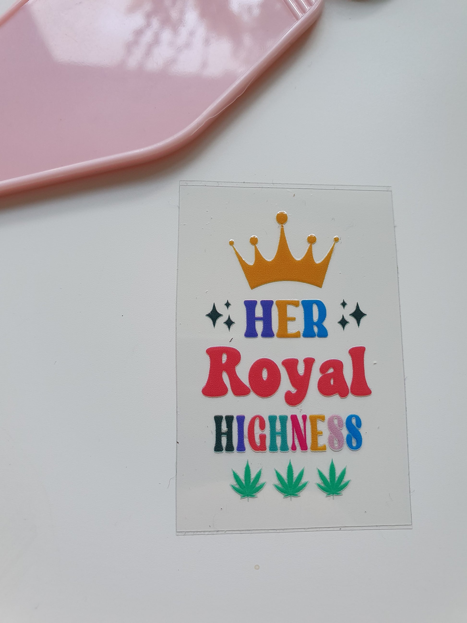 Her Royal Highness Motel Keyring UV DTF  print - Wraps and Blanks